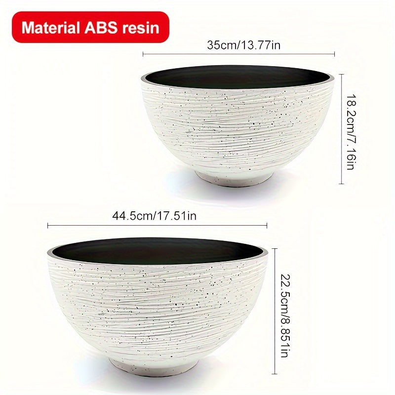 Ancient Bowl-Shaped Mini Desktop Aquarium – Durable Imitation Stone Fish Tank, 1pc