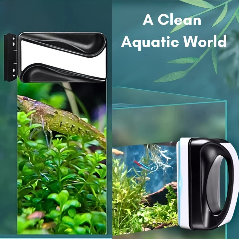 Extra-Strength Magnetic Fish Tank Cleaner – Powerful Algae Remover & Glass Scraper, 1pc