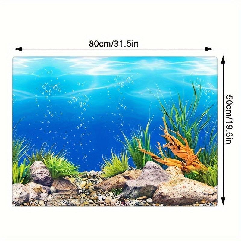 Double-Sided Fish Tank Background Paper – Decorative Aquarium Wallpaper, 1pc
