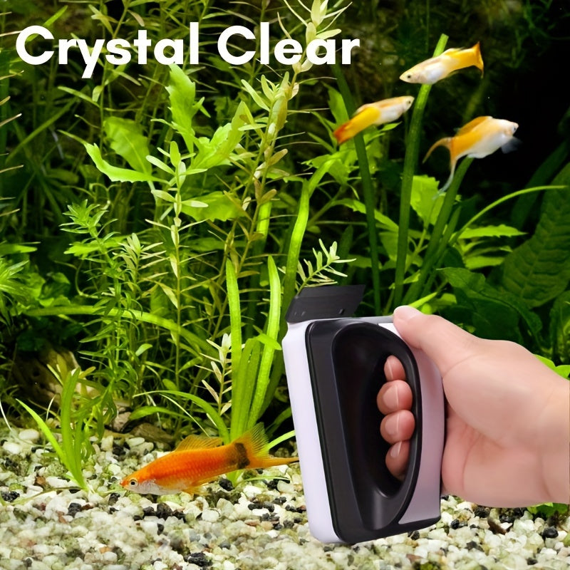 Extra-Strength Magnetic Fish Tank Cleaner – Powerful Algae Remover & Glass Scraper, 1pc