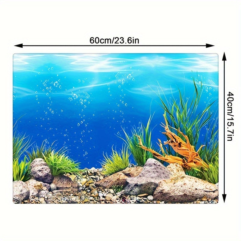 Double-Sided Fish Tank Background Paper – Decorative Aquarium Wallpaper, 1pc