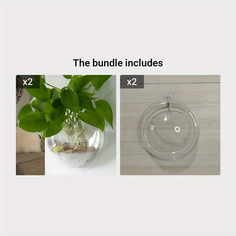 Hydroponics Wall-Mount Planter – Mini Fish Tank & Home Decoration Pot, 1pc
