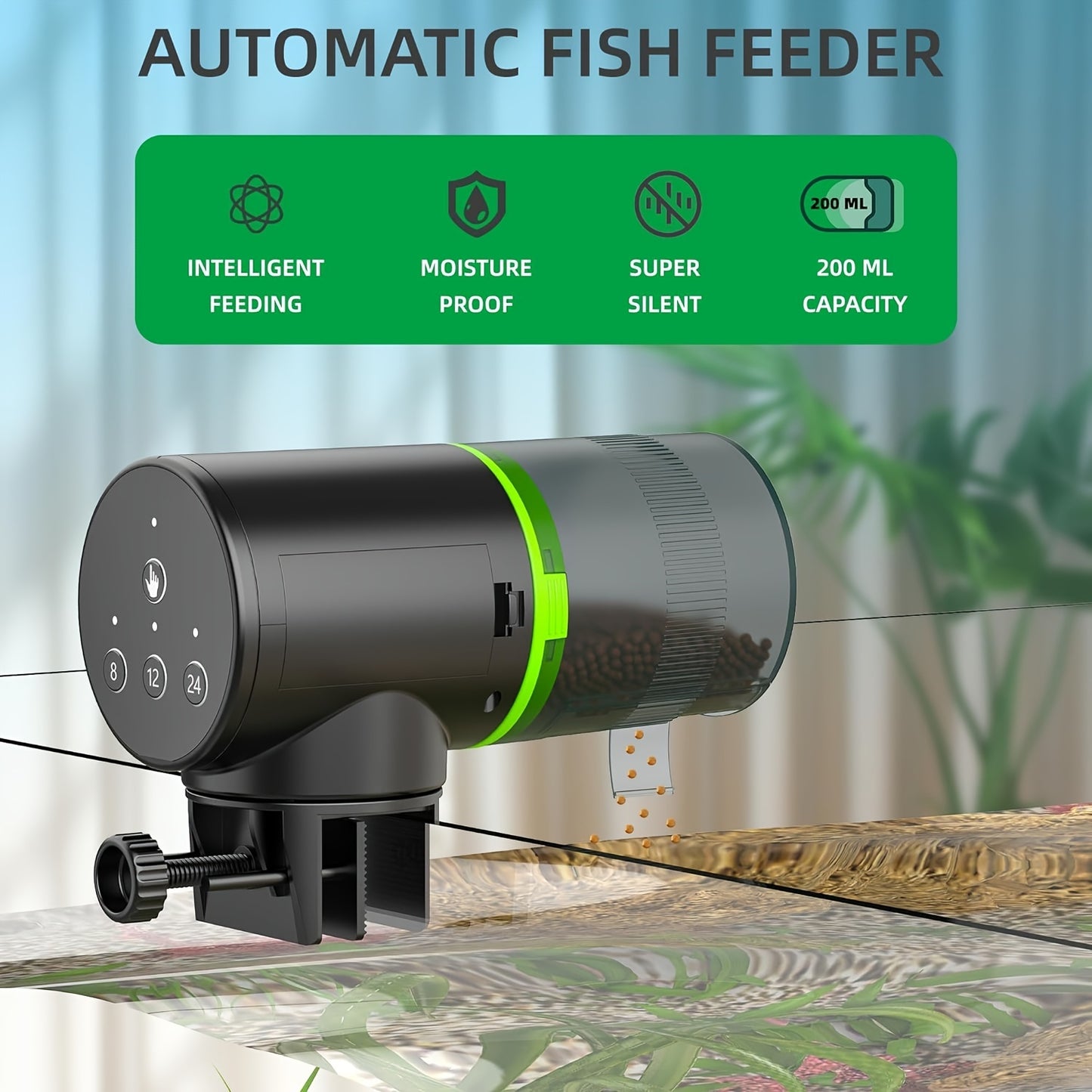 Freesea Automatic Aquarium Fish Feeder – Adjustable Electric Timer for Fish Bowls & Tanks