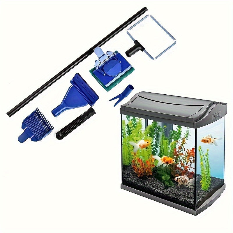7pcs Aquarium Water Changer Set – Siphon Hose & Manual Pump for Gravel Cleaning & Waste Removal