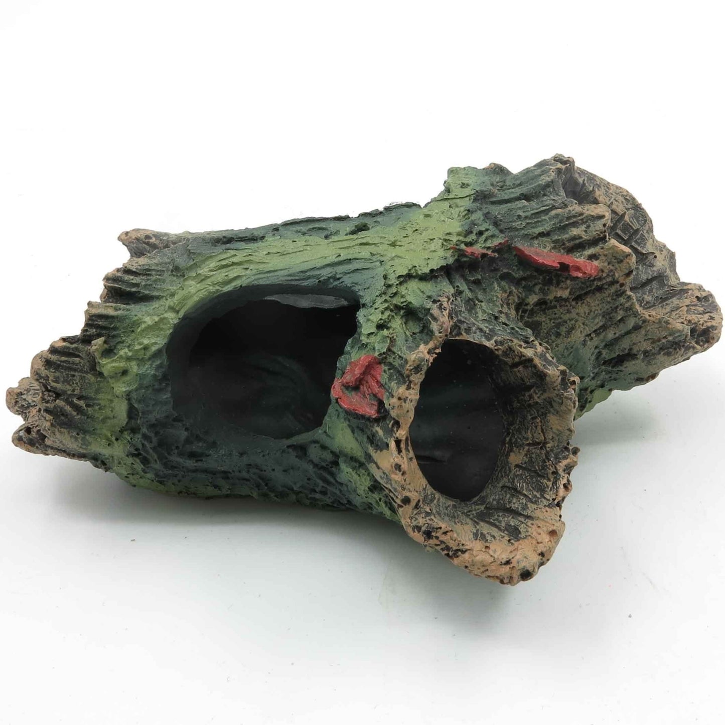 Aquarium Tree Trunk Decoration – Resin Fish Tank Ornament with Hideout Caves, Small