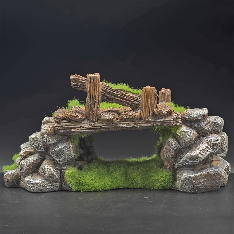Resin Moss Rockery – Fish Tank Ornament & Aquarium Landscaping Decoration