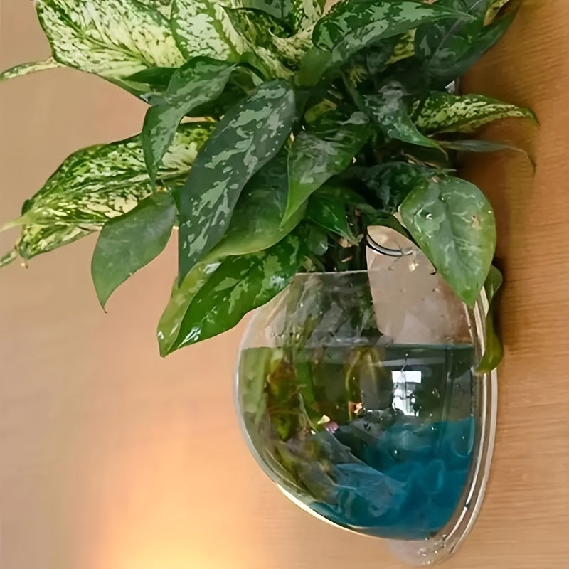 Hydroponics Wall-Mount Planter – Mini Fish Tank & Home Decoration Pot, 1pc