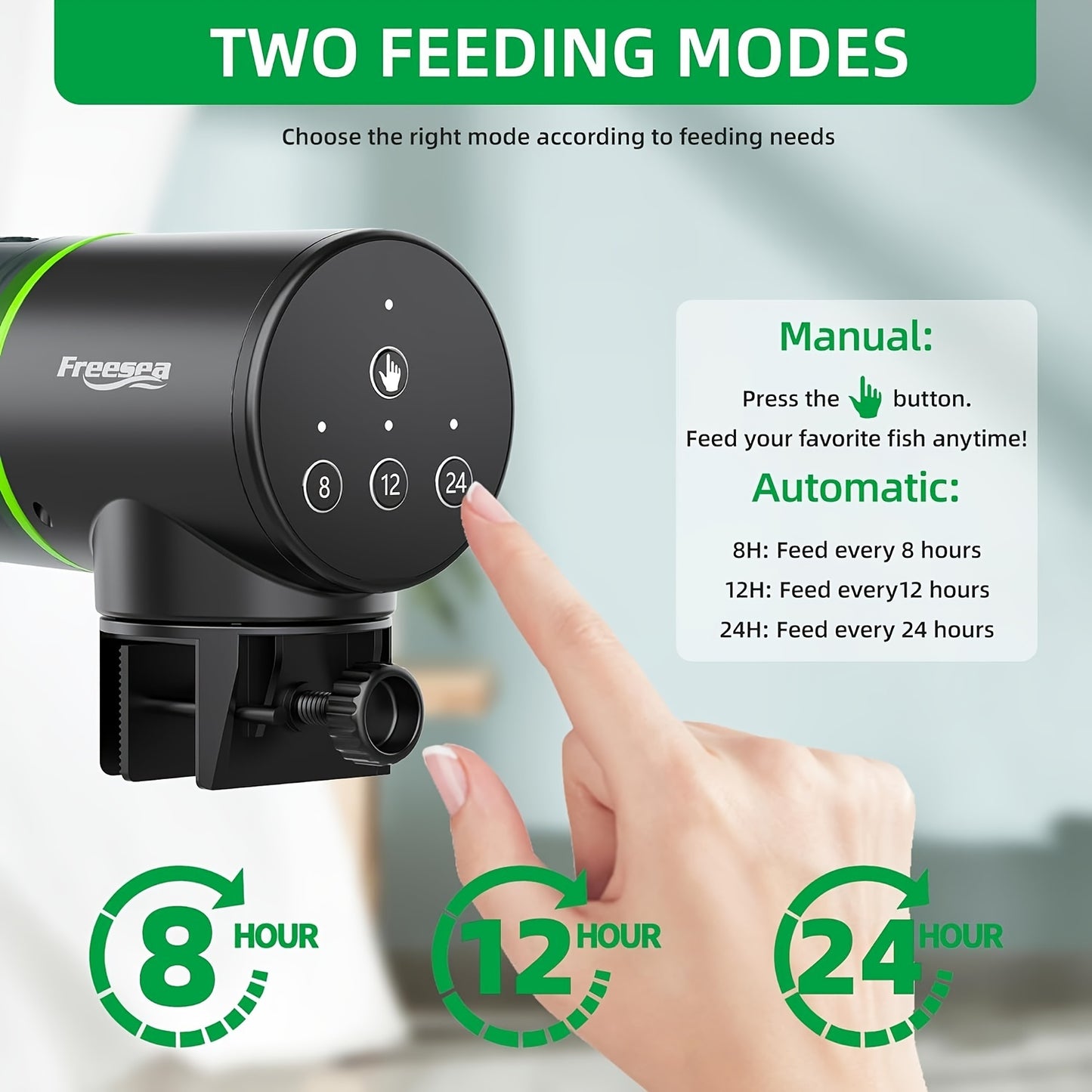 Freesea Automatic Aquarium Fish Feeder – Adjustable Electric Timer for Fish Bowls & Tanks