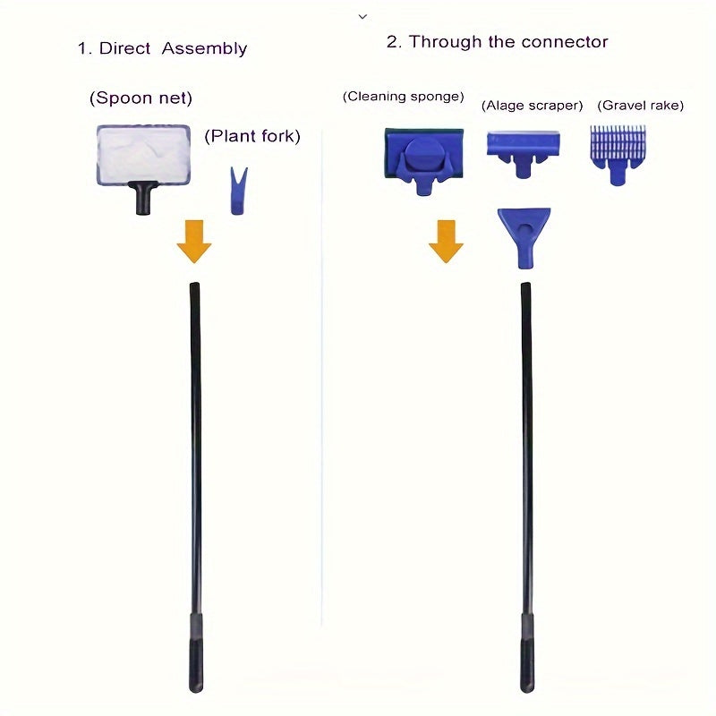 7pcs Aquarium Water Changer Set – Siphon Hose & Manual Pump for Gravel Cleaning & Waste Removal