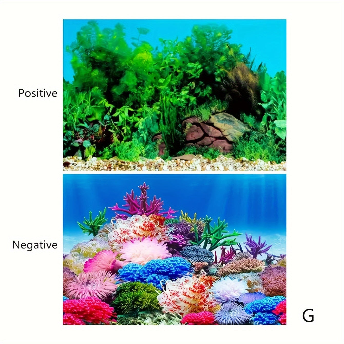 Double-Sided Fish Tank Background Paper – Decorative Aquarium Wallpaper, 1pc