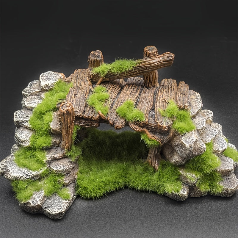 Resin Moss Rockery – Fish Tank Ornament & Aquarium Landscaping Decoration