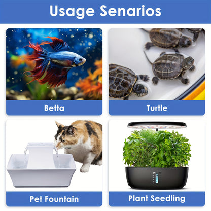 AquaMiracle Mini Adjustable Aquarium Heater – 25/50/100/150W Submersible Fish & Turtle Tank Heater with LED Display