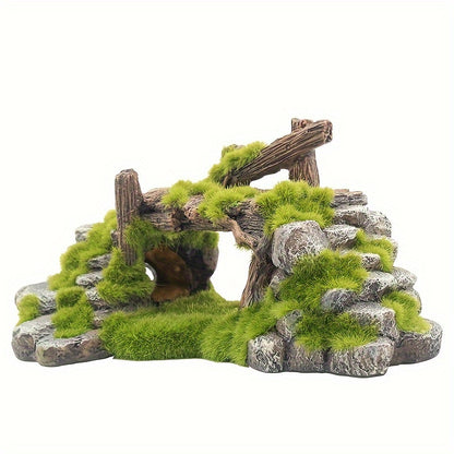 Resin Moss Rockery – Fish Tank Ornament & Aquarium Landscaping Decoration