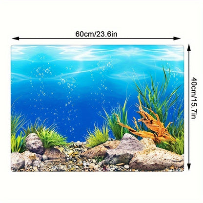Double-Sided Fish Tank Background Paper – Decorative Aquarium Wallpaper, 1pc