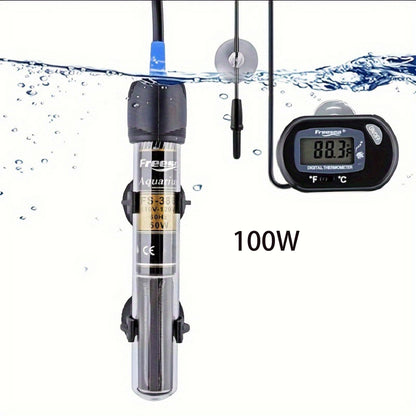 FREESEA Submersible Aquarium Heater – 50/100/300W with Thermometer for Betta & Small Fish Tanks