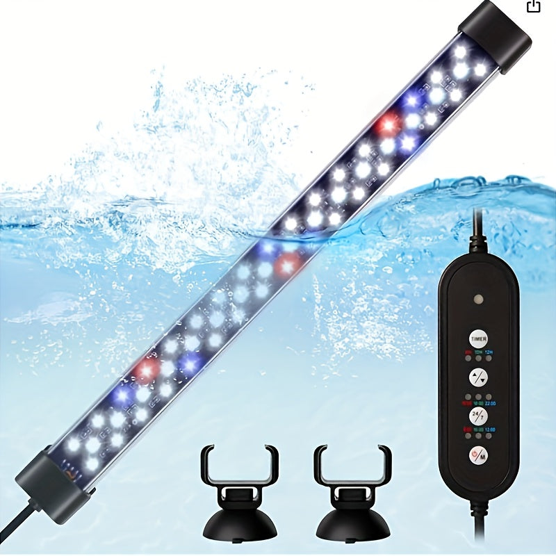 24/7 Cycle Aquarium Light – Full Spectrum & 7 Color Options with Adjustable Brightness & Timer
