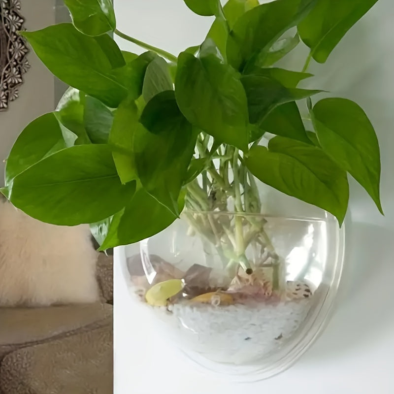 Hydroponics Wall-Mount Planter – Mini Fish Tank & Home Decoration Pot, 1pc