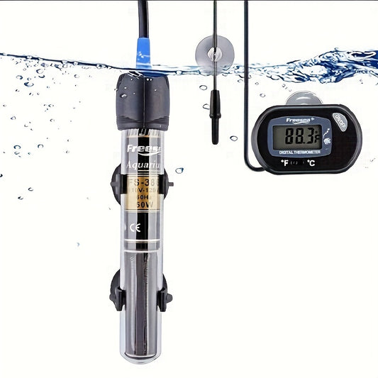 FREESEA Submersible Aquarium Heater – 50/100/300W with Thermometer for Betta & Small Fish Tanks