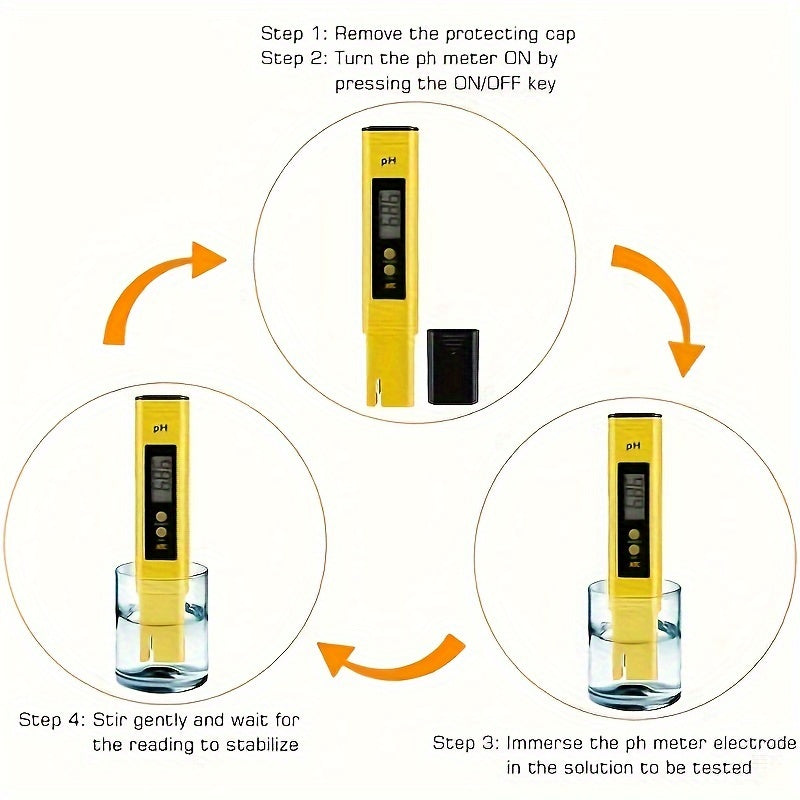 GOXAWEE PH Tester Pen – High-Precision 0.01 Measurement for Aquarium, Pool & Drinking Water