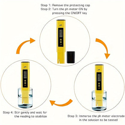 GOXAWEE PH Tester Pen – High-Precision 0.01 Measurement for Aquarium, Pool & Drinking Water