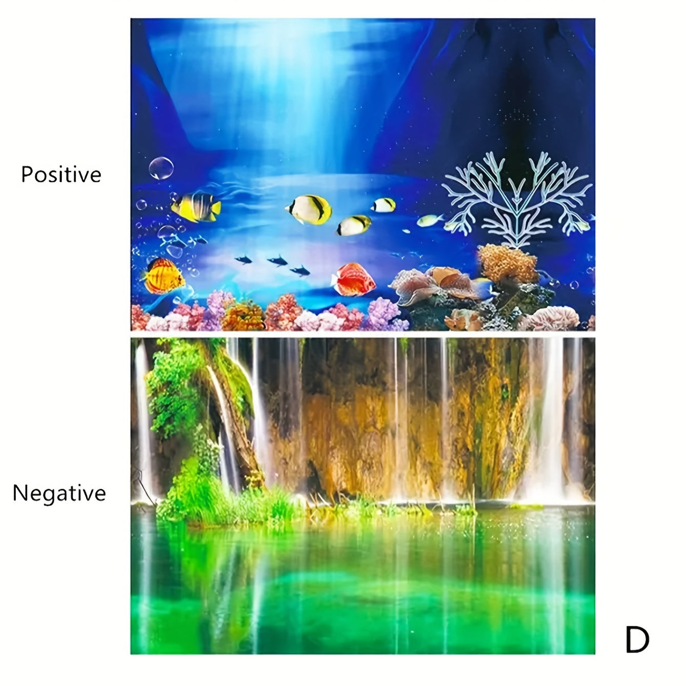 Double-Sided Fish Tank Background Paper – Decorative Aquarium Wallpaper, 1pc