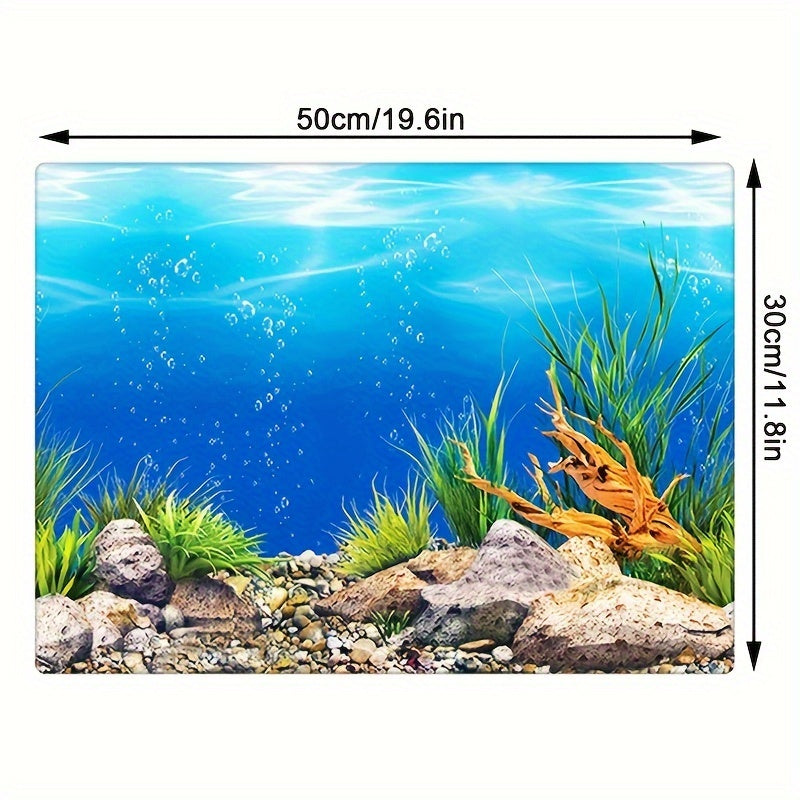 Double-Sided Fish Tank Background Paper – Decorative Aquarium Wallpaper, 1pc
