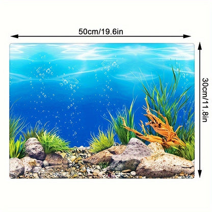 Double-Sided Fish Tank Background Paper – Decorative Aquarium Wallpaper, 1pc