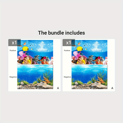Double-Sided Fish Tank Background Paper – Decorative Aquarium Wallpaper, 1pc