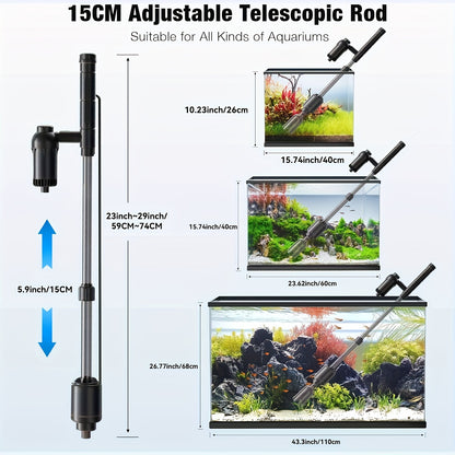 Electric 6-in-1 Aquarium Gravel Cleaner & Vacuum – 18W Multifunctional Fish Tank Tool (Black)